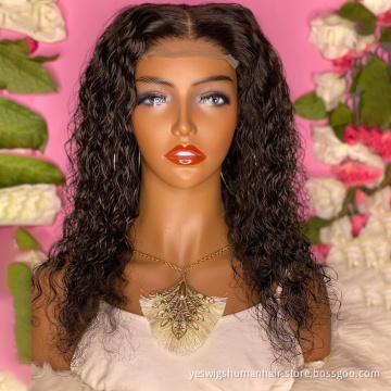 Cheap Wholesale Water Wave Hd Full Lace Front Wig For Black Women Raw Brazilian Virgin Human Hair Swiss Lace Closure Wig Vendor